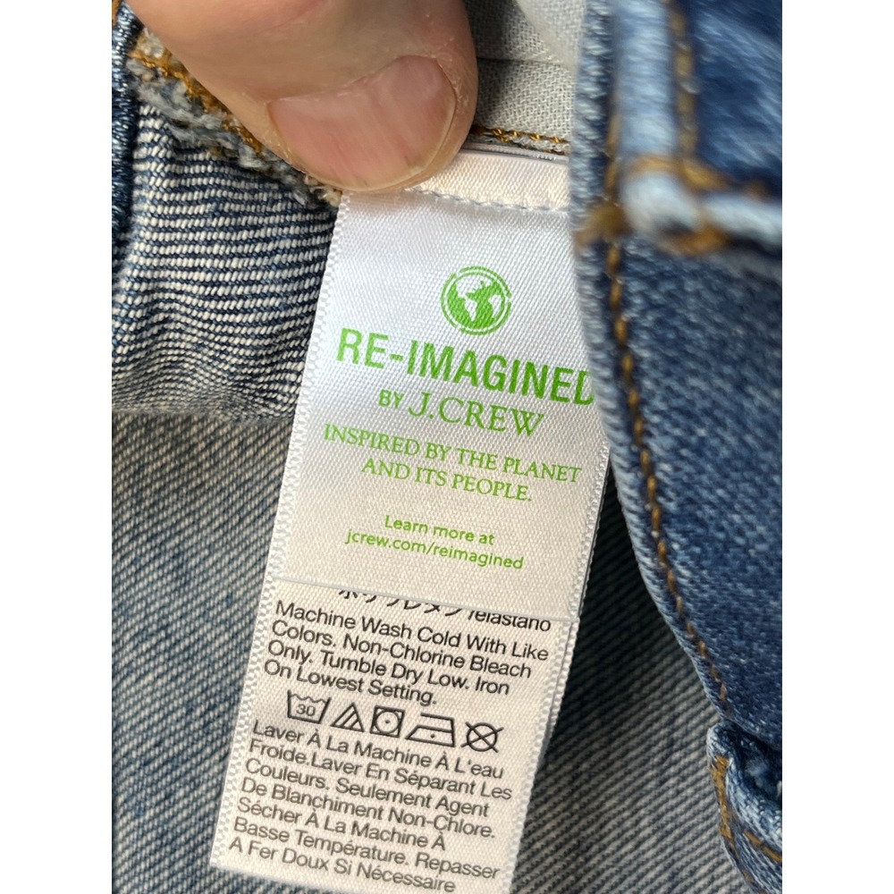 Re-Imagined by J.Crew Denim High Rise Cuffed Jean Shorts Women's 28 Medium Wash - Picture 3 of 12